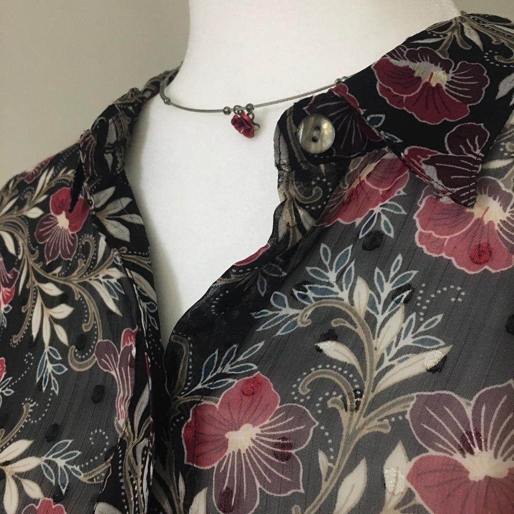 NWT J.Jill Black Sheer Dress